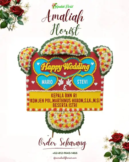 Papan Bunga Pernikahan Curug Manis